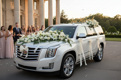 كاديلاك مزين لحفل زفاف لاينسى