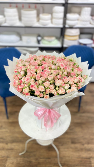 باقة بيبي جوري وردية ناعمة